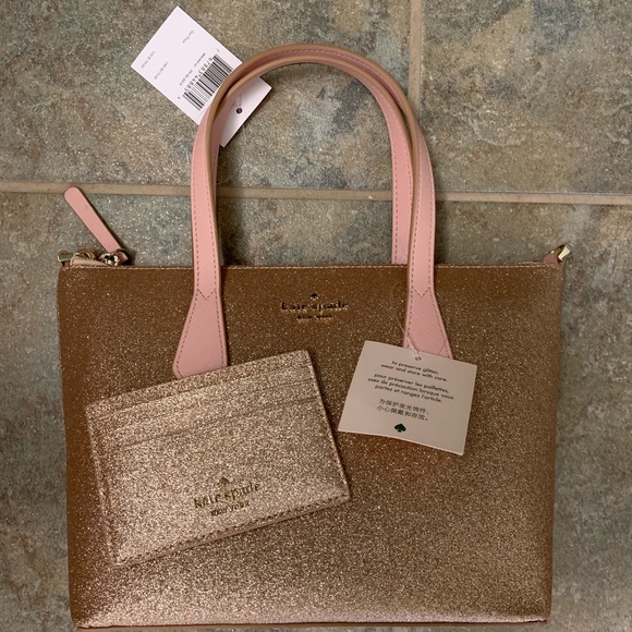 kate spade Handbags - KATE SPADE JOELEY SATCHEL GOLD CARD HOLDER SET